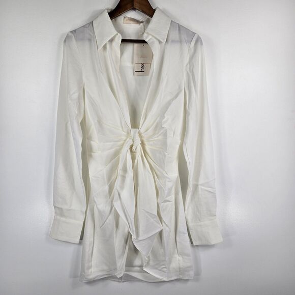 Choosy Women's Size 2 St. Crosby Oxford Plunging Mini Dress NWT - Picture 1 of 12